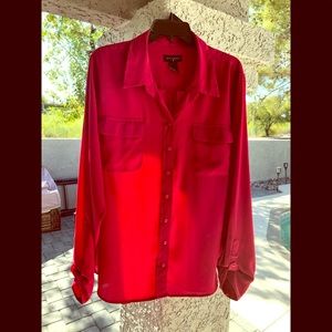 Plus Size Fuchsia Utility Blouse